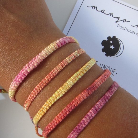 Handmade Beaded Macrame Friendship Bracelet - Picture 2 of 5